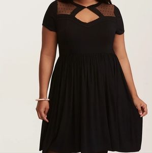 Torrid Black Lace Skater Dress